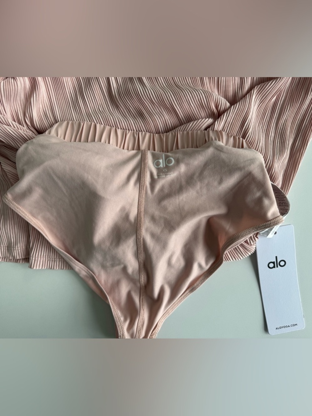 NWT Alo Micro Plisse Game On Long Skirt, Pink Quartz, XS - Picture 12 of 13